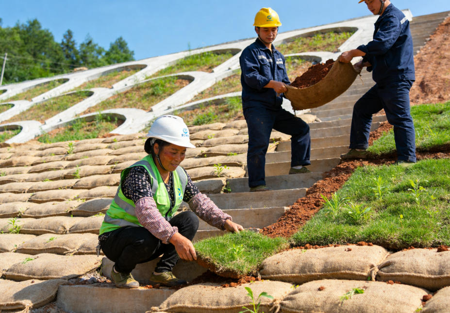 东区街道植生袋护坡